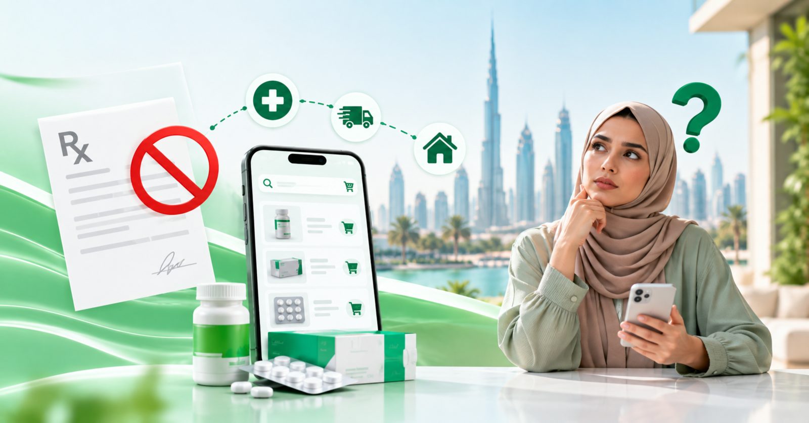 Prescription medicine order and delivery steps in the UAE