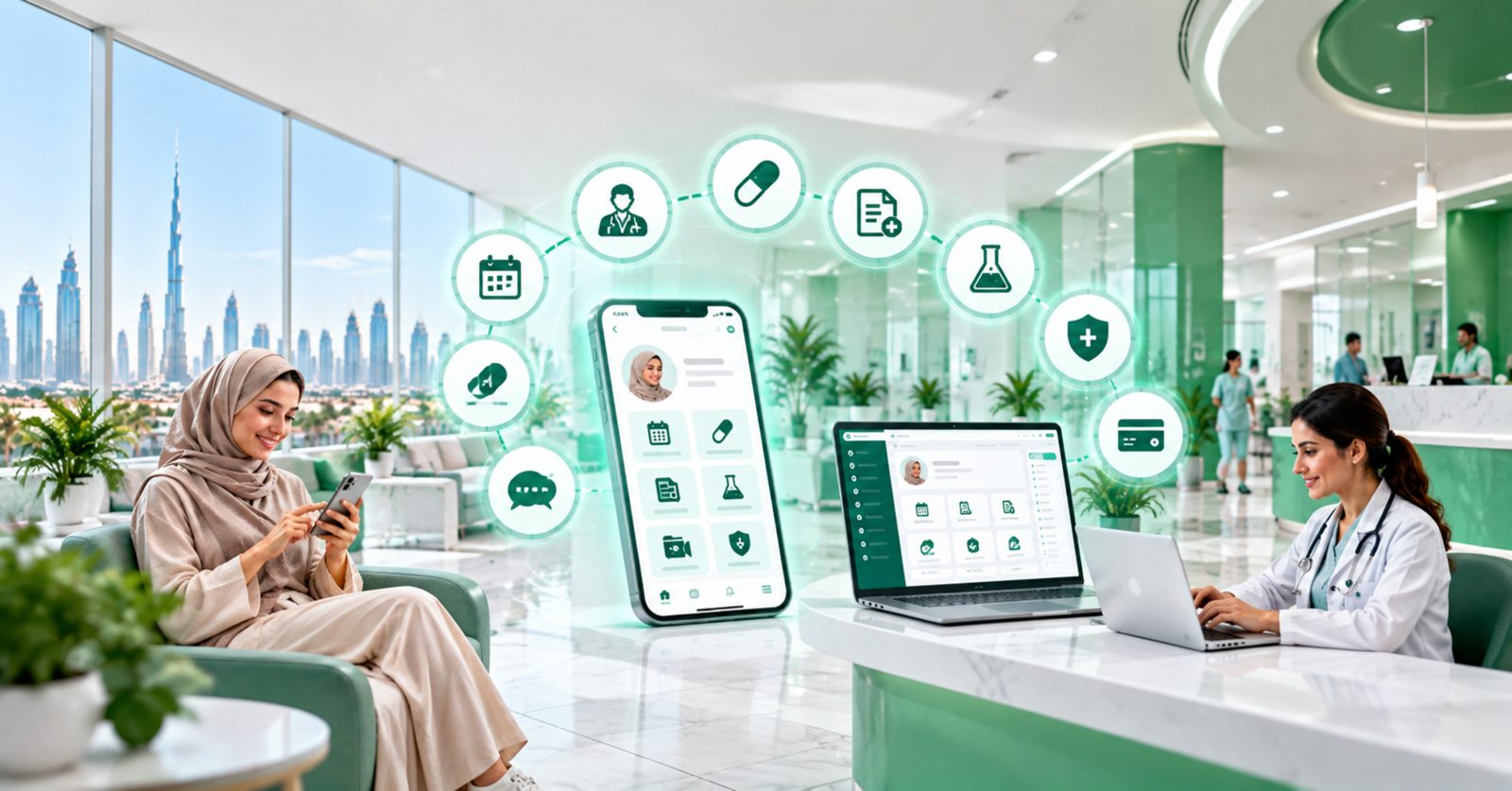 Patient portal features for patients and clinics in the UAE
